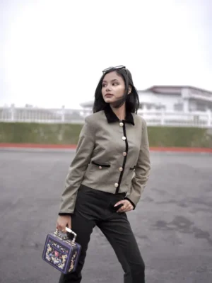 The checked blazer
